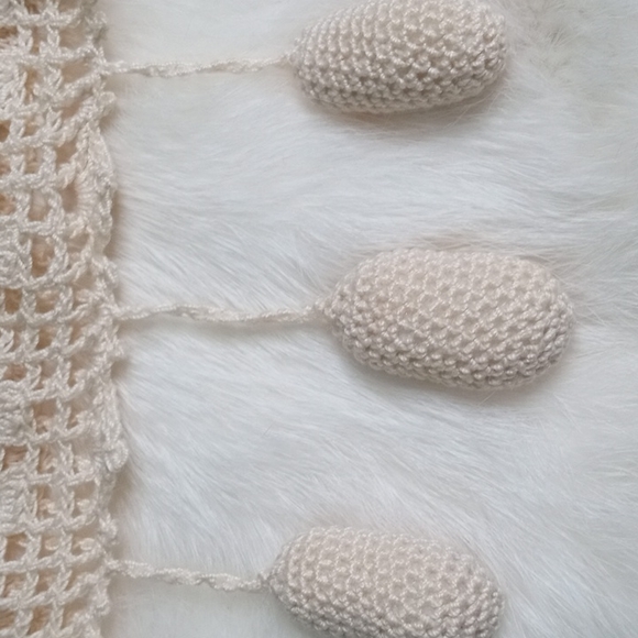 Handmade Ultra Bohemian Draw String Purse With Heart Pattern & Tassels - Picture 5 of 10